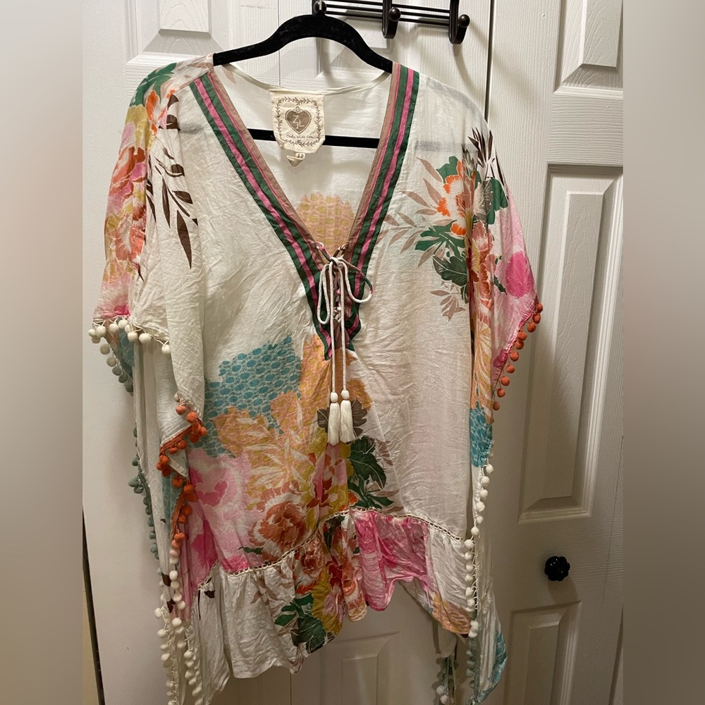Light colorful beach coverup-  OSFA